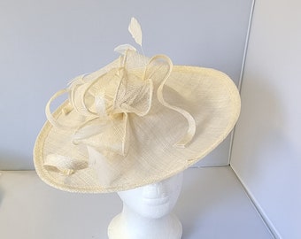New Cream,Off white  Fascinator Hatinator with Band & Clip Weddings Races, Ascot, Kentucky Derby, Melbourne Cup