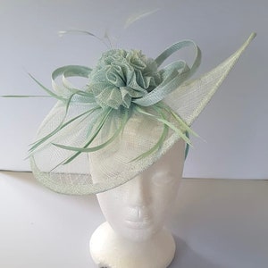 New Aqua Colour Fascinator Hatinator with Band & Clip With More Colors Weddings Races, Ascot, Kentucky Derby, Melbourne Cup image 3