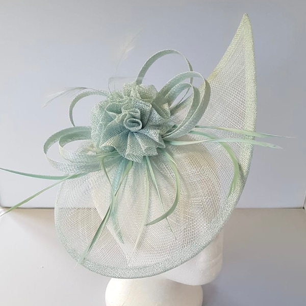 New Aqua Colour Fascinator Hatinator with Band & Clip With More Colors Weddings Races, Ascot, Kentucky Derby, Melbourne Cup