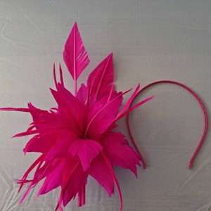 New Hot Pink Fascinator Hatinator with Band & Clip With More Colors Weddings Races, Ascot, Kentucky Derby, Melbourne Cup zdjęcie 6