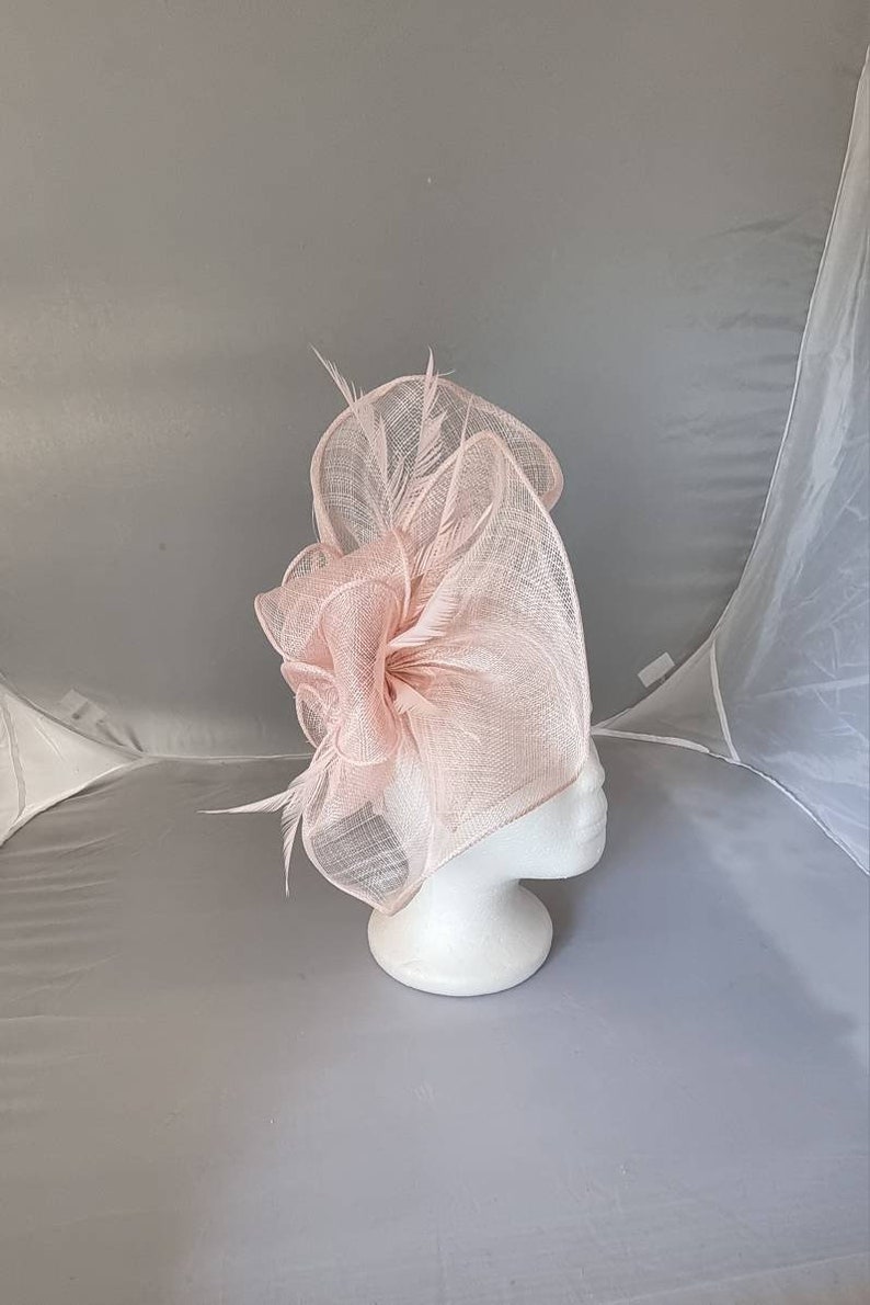 New Light Pink ,Pink Colour Fascinator Hatinator with Band & Clip With More Colors Weddings Races, Ascot, Kentucky Derby, Melbourne Cup image 4