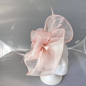 New Light Pink ,Pink Colour Fascinator Hatinator with Band & Clip With More Colors Weddings Races, Ascot, Kentucky Derby, Melbourne Cup image 2