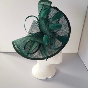 New Green Colour Fascinator Hatinator with Band & Clip With More Colors Weddings Races, Ascot, Kentucky Derby, Melbourne Cup image 2
