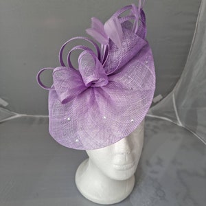 New Light Purple Fascinator Hatinator with Band & Clip With More Colors Weddings Races, Ascot, Kentucky Derby, Melbourne Cup