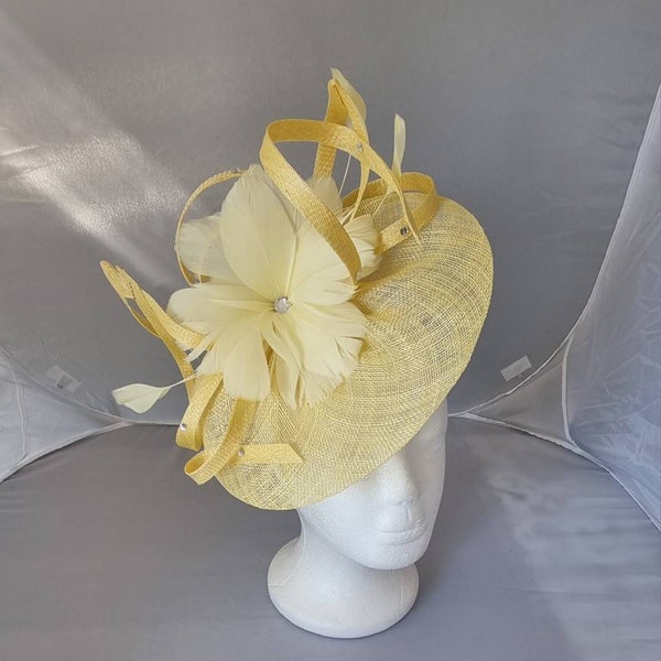 Yellow Fascinator Etsy