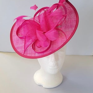 New Hot Pink Colour Fascinator Hatinator with Band & Clip With More Colors Weddings Races, Ascot, Kentucky Derby, Melbourne Cup