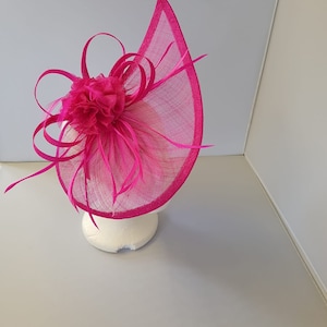 New Hot Pink Fascinator Hatinator with Band & Clip With More Colors Weddings Races, Ascot, Kentucky Derby, Melbourne Cup image 5