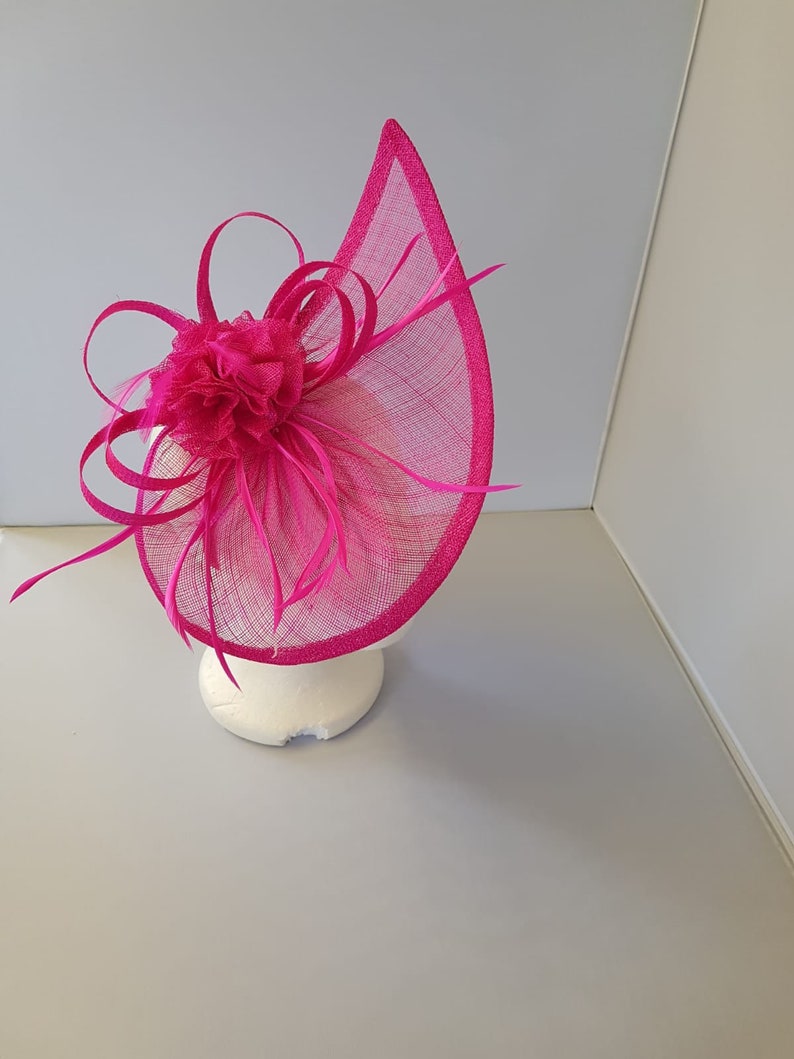 New Hot Pink Fascinator Hatinator with Band & Clip With More Colors Weddings Races, Ascot, Kentucky Derby, Melbourne Cup image 5