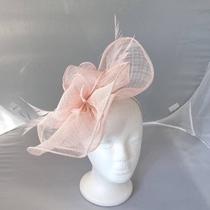 New Light Pink ,Pink Colour Fascinator Hatinator with Band & Clip With More Colors Weddings Races, Ascot, Kentucky Derby, Melbourne Cup