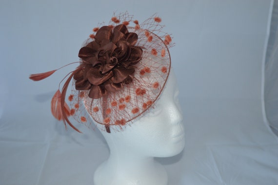 Brown Fascinator Hatinator With Band 