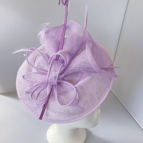 New Light Purple Colour Round Fascinator Hatinator with Band & Clip Weddings Races, Ascot, Kentucky Derby, Melbourne Cup