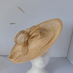 New Gold Colour Fascinator Hatinator with Band & Clip With More Colors Weddings Races, Ascot, Kentucky Derby, Melbourne Cup image 4