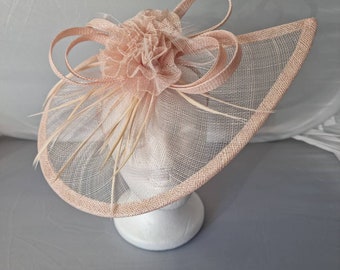 New Champagne Colour Fascinator Hatinator with Band & Clip With More Colors Weddings Races, Ascot, Kentucky Derby, Melbourne Cup