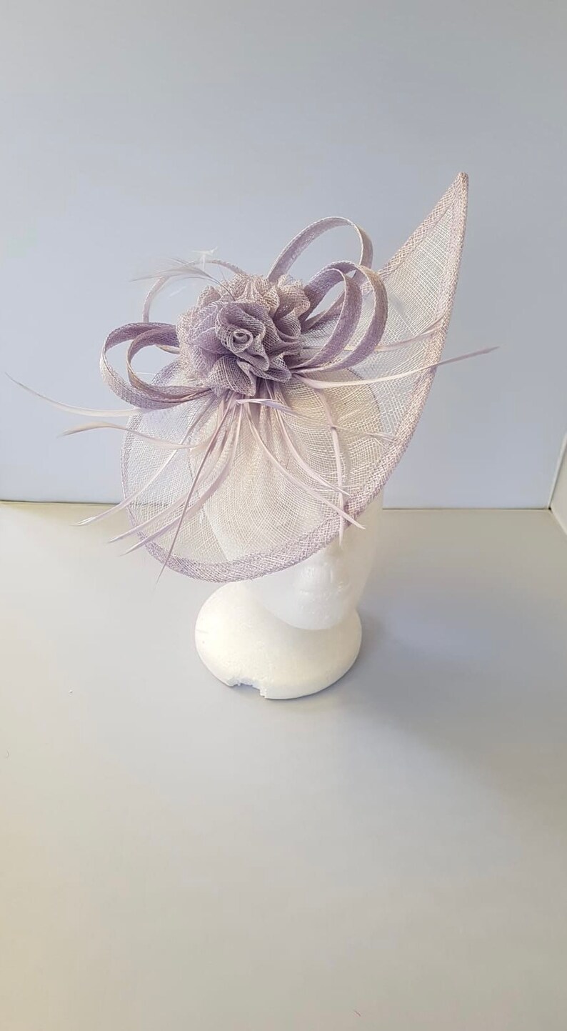 Neuer fliederfarbener Fascinator Hatinator mit Band und Clip in weiteren Farben, Hochzeiten, Rennen, Ascot, Kentucky Derby, Melbourne Cup Bild 4