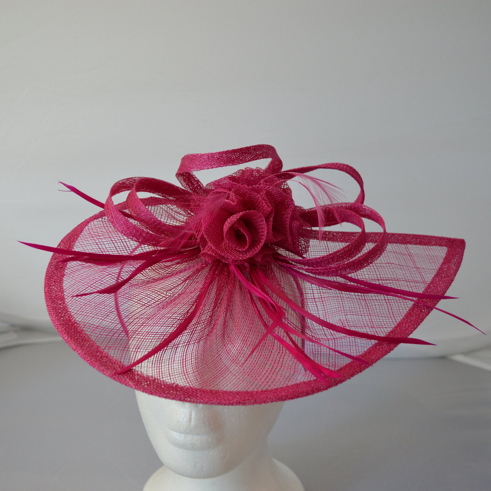 New Hot Pink Fascinator Hatinator With 