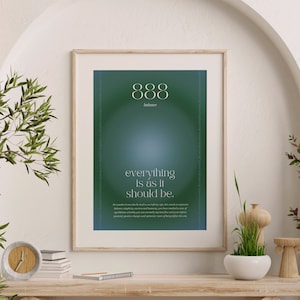 Angel Number 888 Aura Poster, Aesthetic Room Decor, Digital Download Wall Decor, Spiritual Wall Art, Instant Download