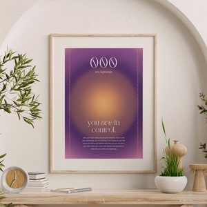 Angel Number 000 Aura Poster, Aesthetic Room Decor, Digital Download Wall Decor, Spiritual Wall Art, Instant Download