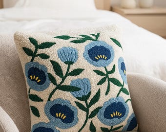 Floral punch needle printable pattern for beginners / instant download / punchneedle PDF design / template for handmade art / how to file