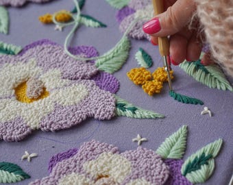 Punch Needle Fabric / 100% Cotton Cloth for punch needle / embroidery cloth similar as monks cloth