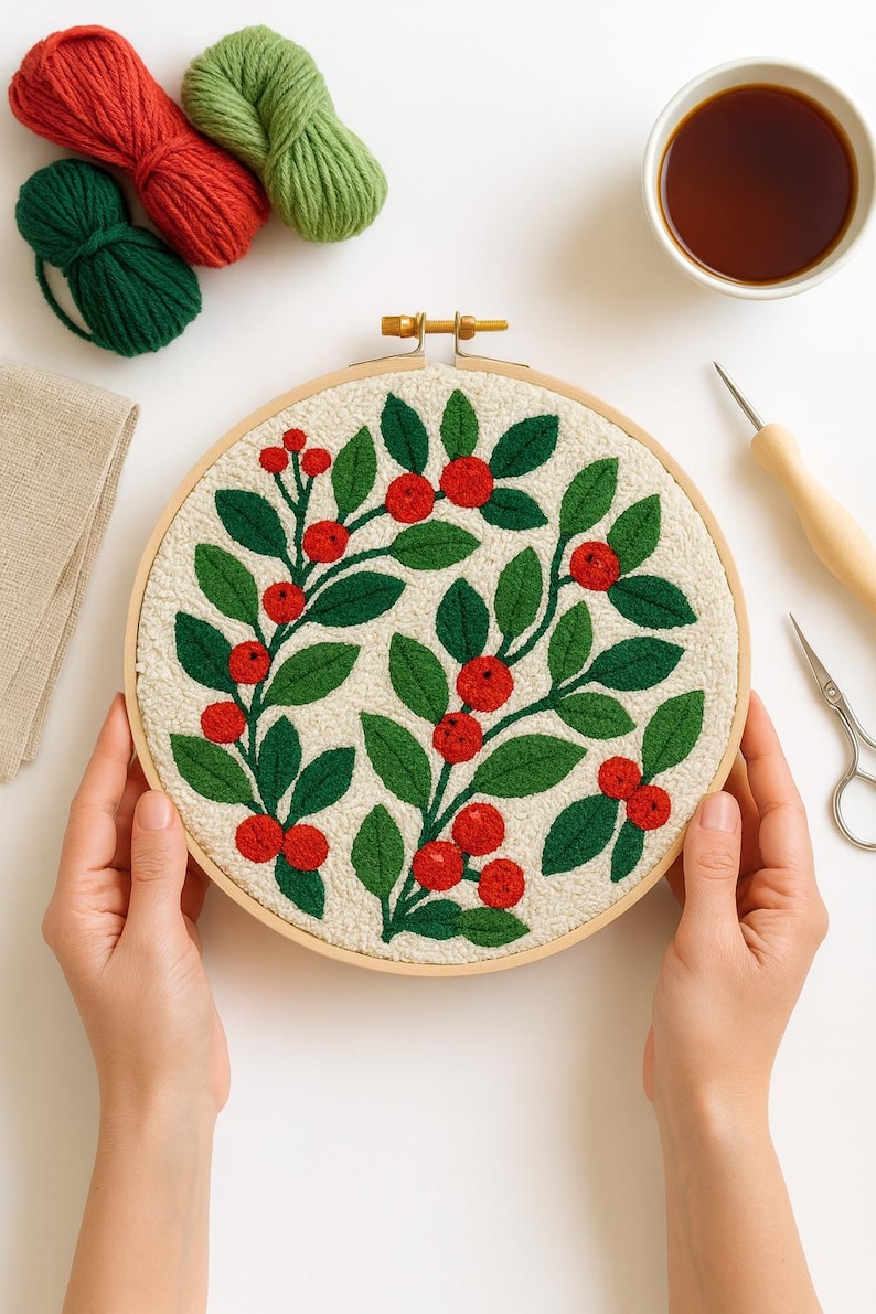 Christmas Punch Needle Printable Pattern for Beginners / Instant ...