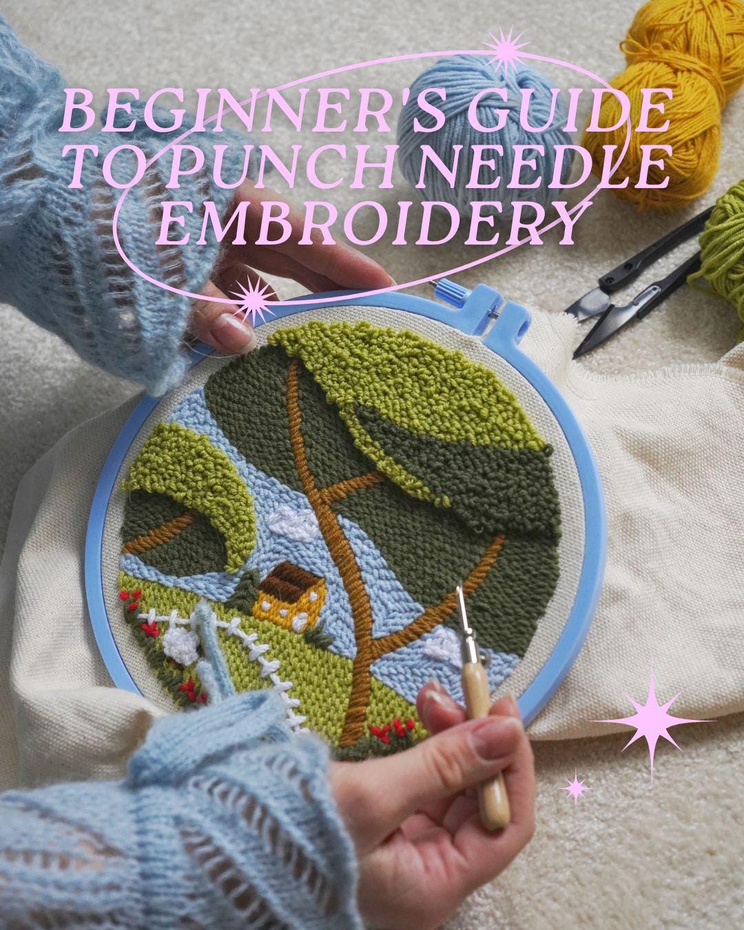 Beginner's Guide to Punch Needle Embroidery, Instruction PDF With ...