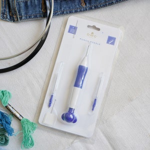 DMC punch needle tool / rug hooking punch needle / embroidery adjustable punch needle / Punch Needle Tool Set 3 Sizes