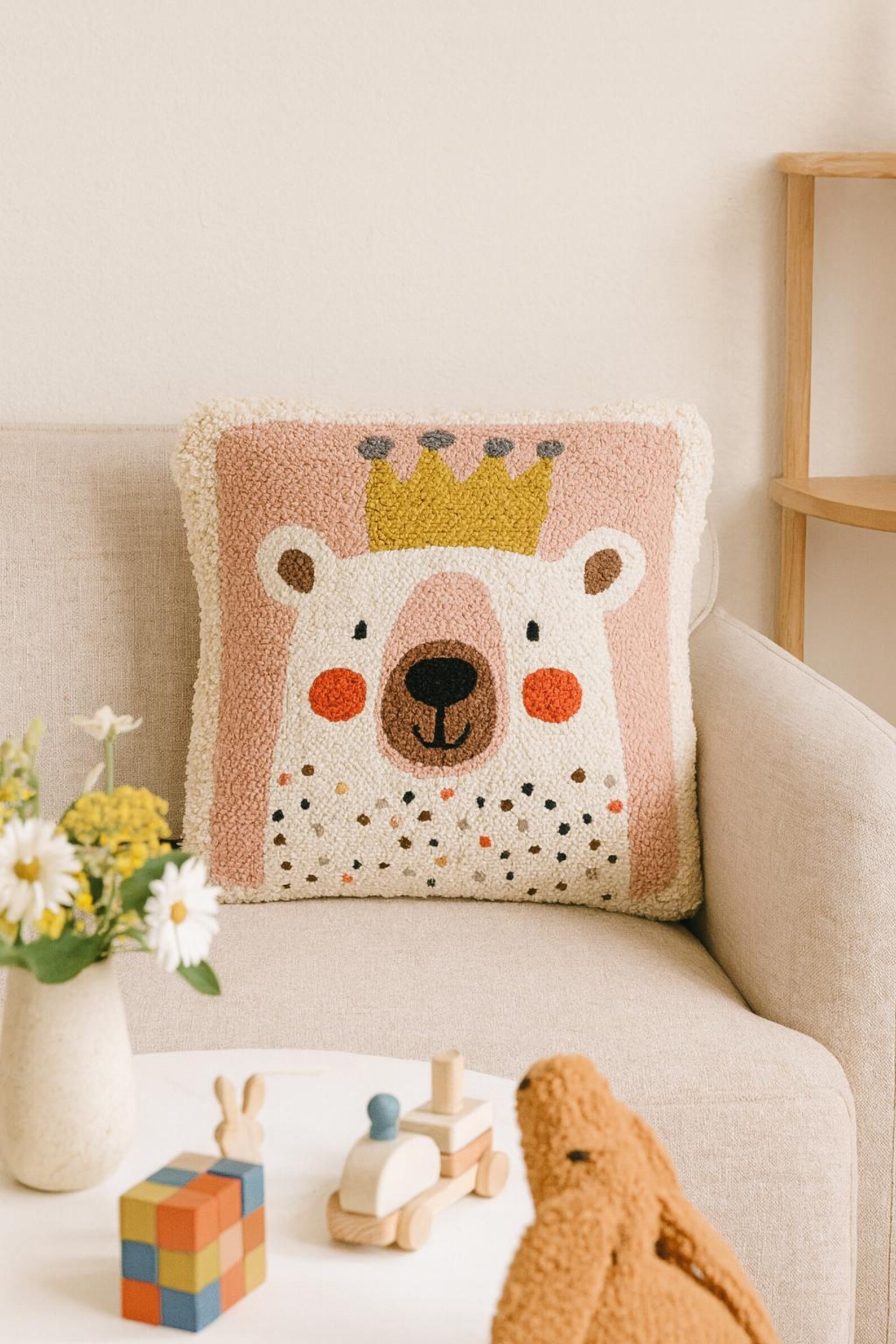 Bear Punch Needle Pattern for Beginners, DIY Home Decor (PDF Download ...