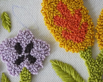 パンチニードルモンクスクロス / 刺繍生地 / ニードルパンチ用織布