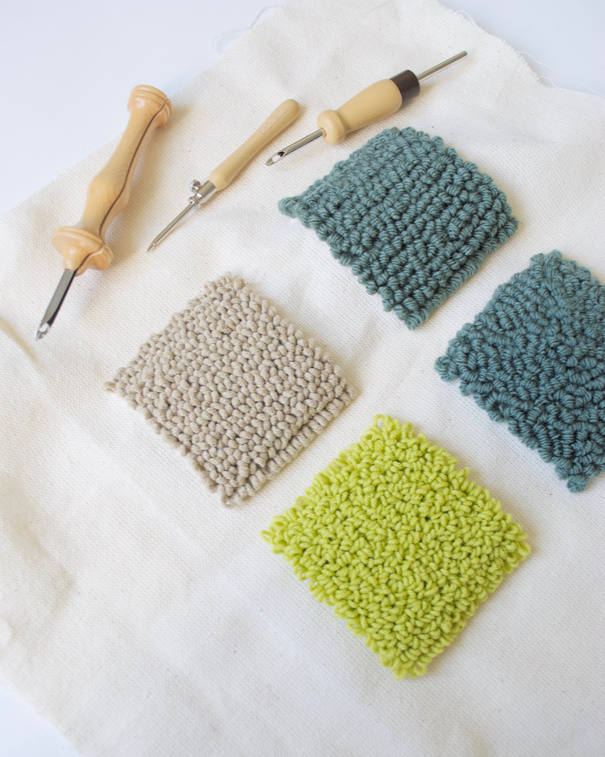 New Handmade Cotton Yarn Monks Cloth Punch Needle DIY Embroidery Needlework  Fabric
