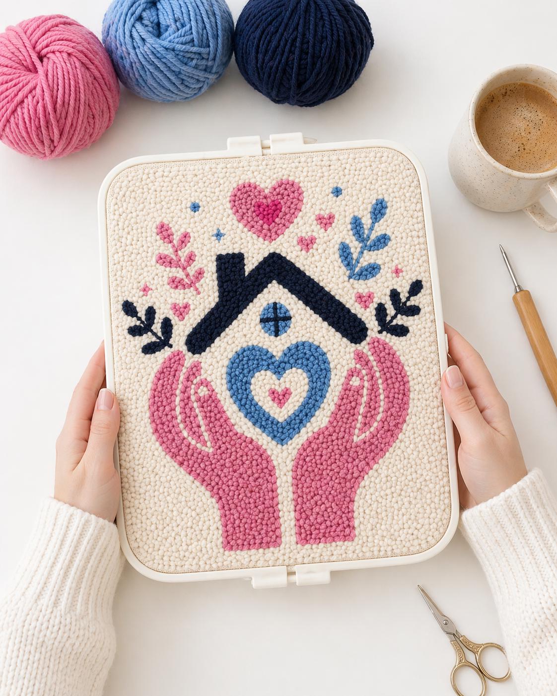 Coping House Pattern DIY Punch Needle House Pattern / Digital Download File How to / Instant ...