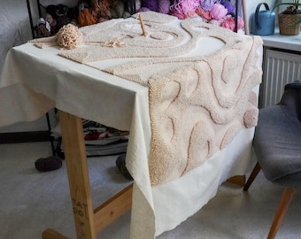 Gripper Wooden Stand for Punch Needle Embroidery, Rug Hooking Frame