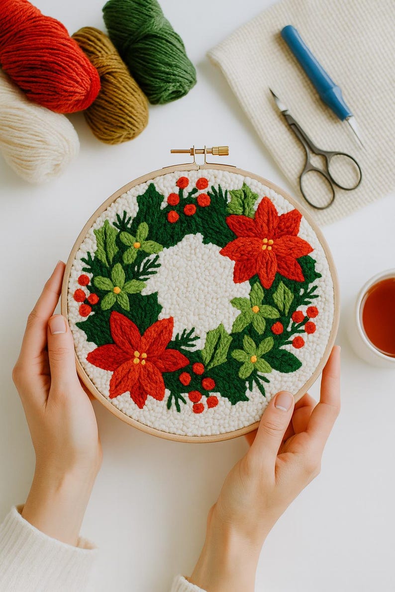 Christmas Punch Needle Printable Pattern for Beginners / Instant ...