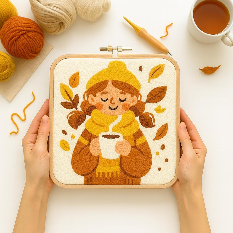 Fall Punch Needle Printable Pattern for Beginners / Instant Download ...