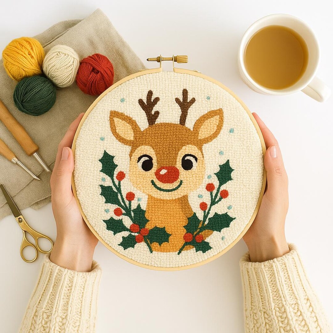 Christmas Punch Needle Printable Pattern for Beginners / Instant ...