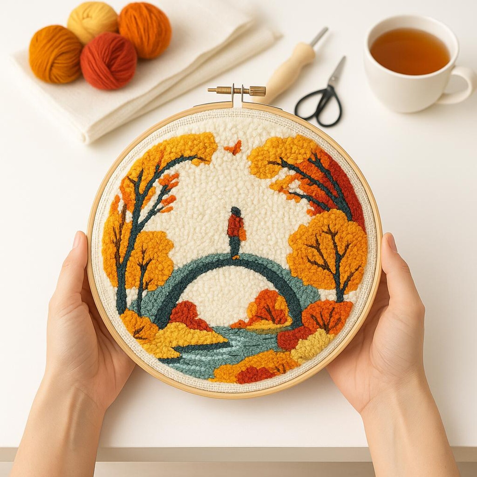 Fall Punch Needle Printable Pattern for Beginners / Instant Download ...