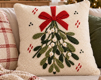 Christmas punch needle printable pattern for beginners / instant download / embroidery PDF design / template for handmade art / how to file