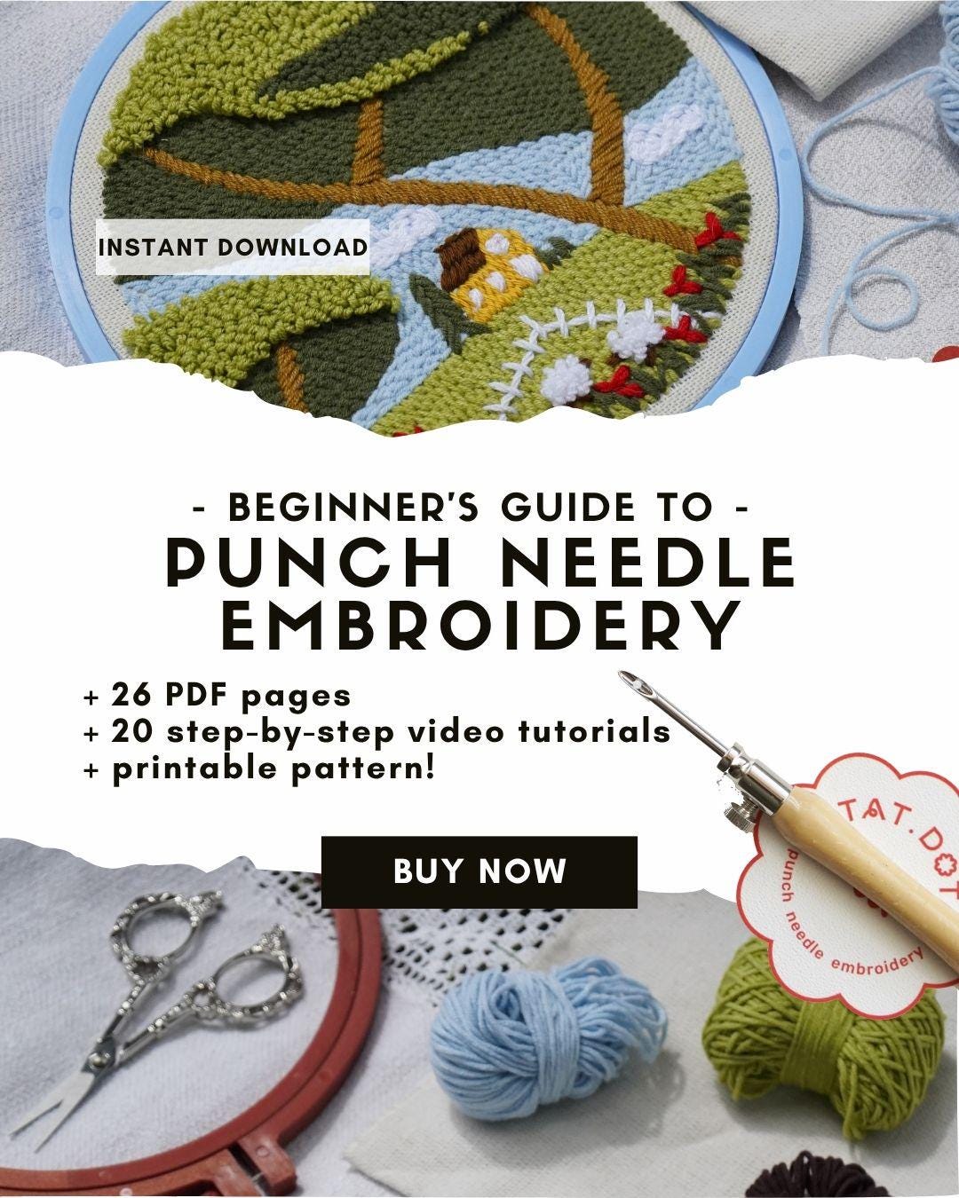 Punch Needle Guide for Beginners (digital Instant Download) / PDF ...