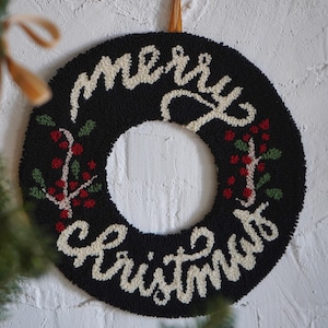 Christmas wreath for front door | Winter door wreath | Holiday home decor