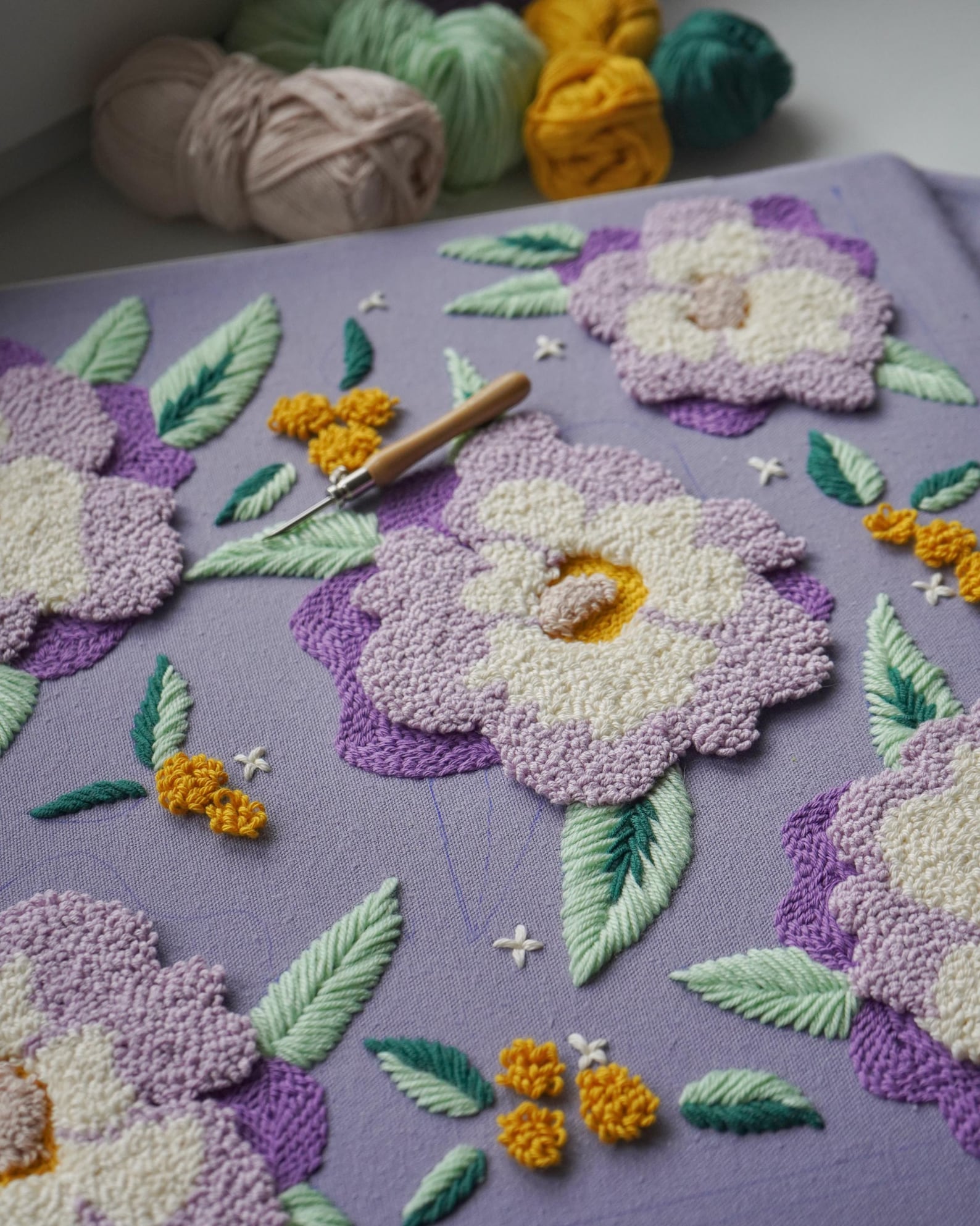 Punch Needle Fabric / 100% Cotton Cloth for Punch Needle / Embroidery ...