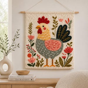 Huhn Stanznadel Muster zum Ausdrucken / Sofort Download / PDF Datei / Punchneedle / Punchneedle / Geschenkverpackung / Abheften