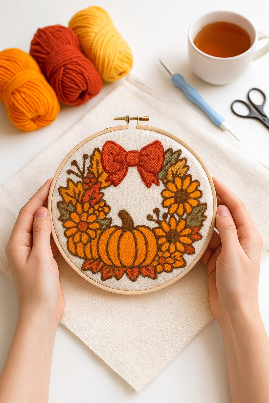 Fall Punch Needle Printable Pattern for Beginners / Instant Download ...