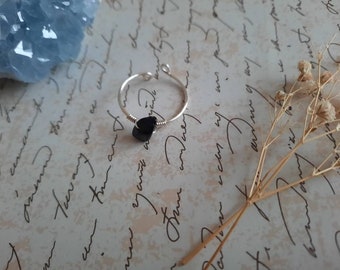 Black Tourmaline Ring Etsy Uk