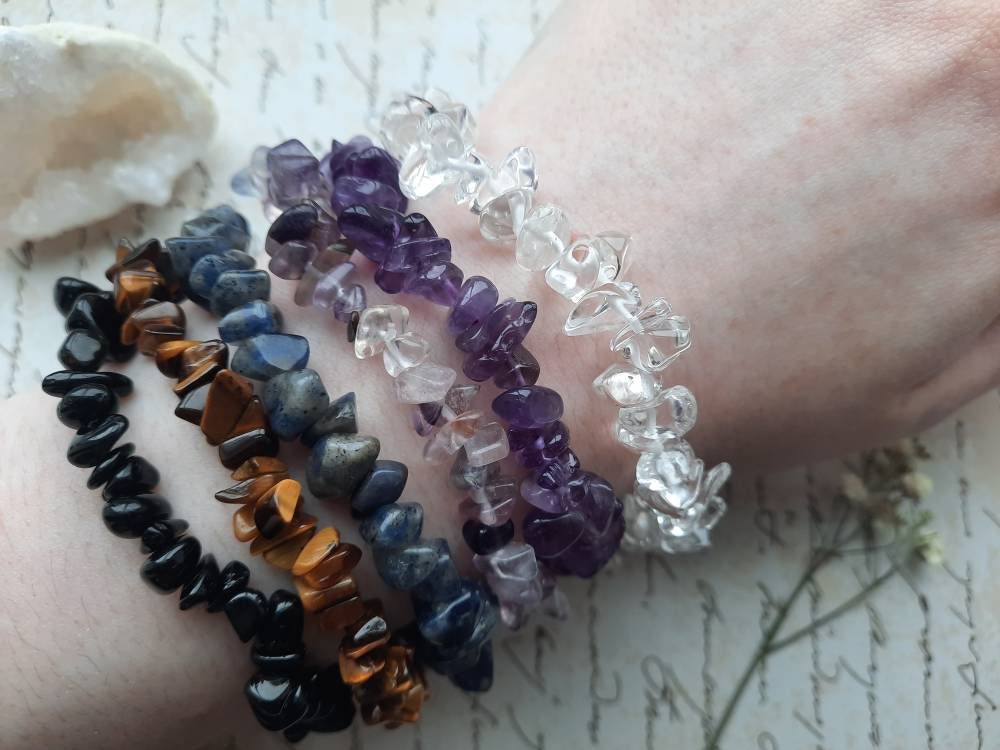 Crystal Bracelets. Multiple Crystals Available Elasticated Etsy UK