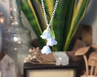 Earrings Silver Bluebell Necklace Glass Bluebell Necklace, 18