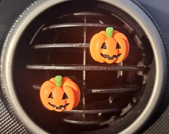 Halloween Pumpkin Car Charms. 1pc 20mm resin car vent clips. Witchy halloween car accessories cute spooky car decorations
