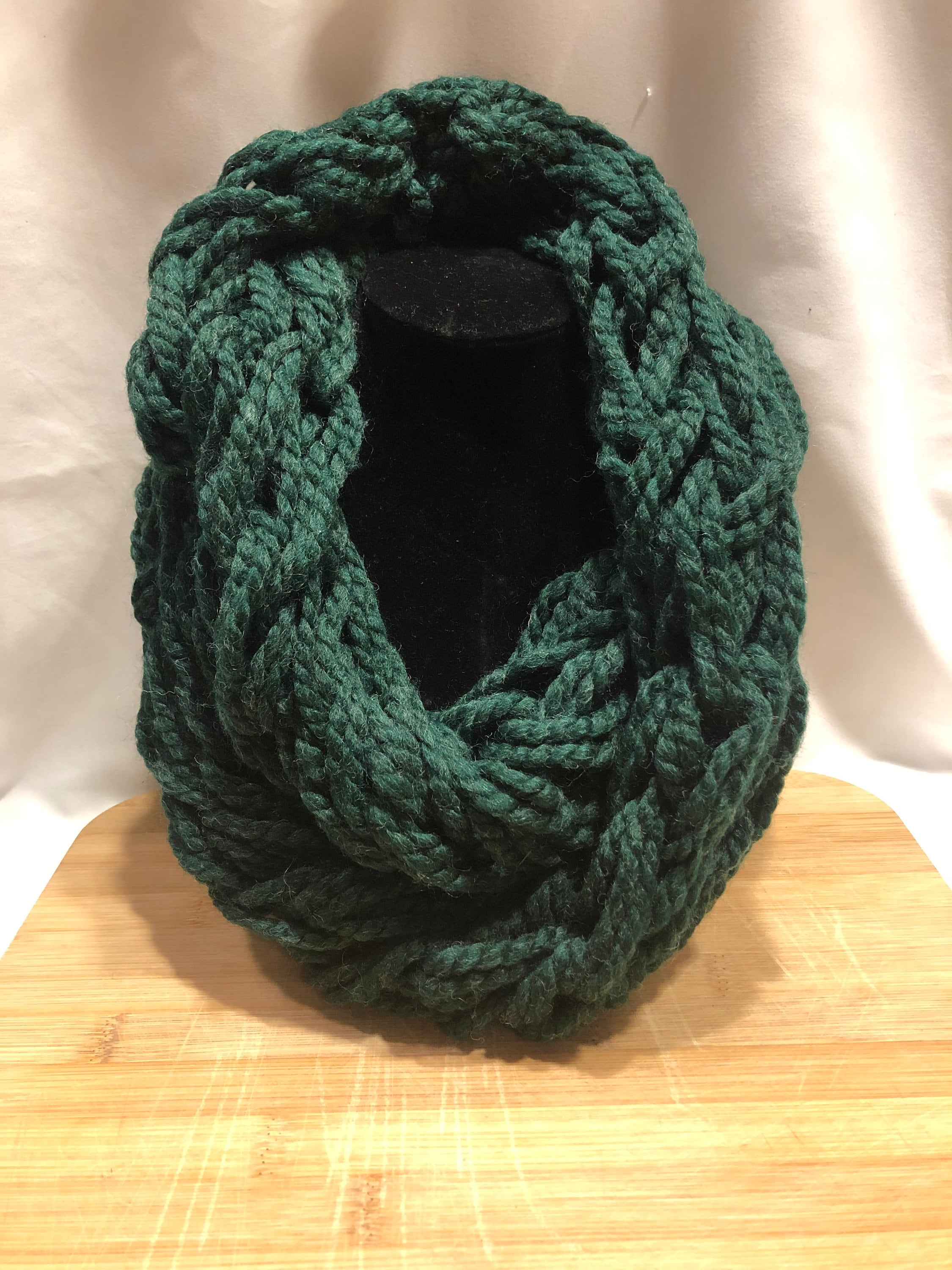 Emerald Armknit Infinity Scarf Etsy Hong Kong