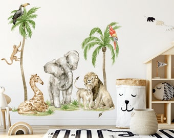 Jungle Animals Decal Etsy