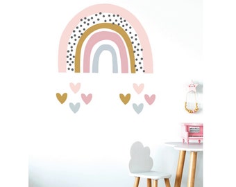 Rainbow wall decal, rainbow wall stickers, large rainbow wall decal, watercolor rainbow decal, nursery wall decal