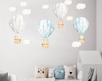 Me to you Teddy in a hot air balloon nursery light shade Made to order