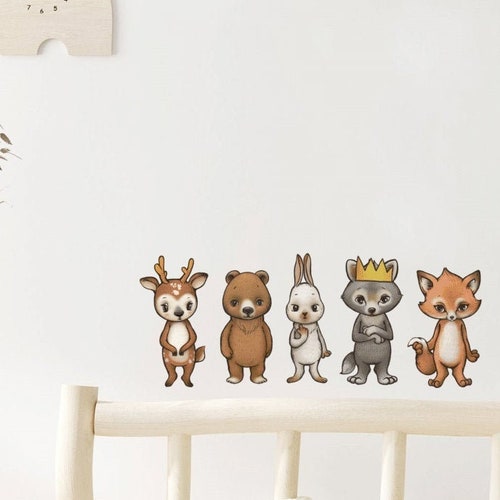 Forest Animals Nursery Wall Decal Sticker Woodland Animals Etsy UK